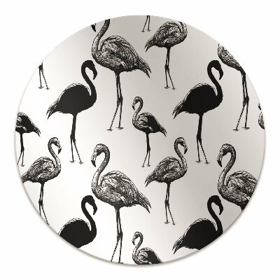 Chair mat Retro style flamingos