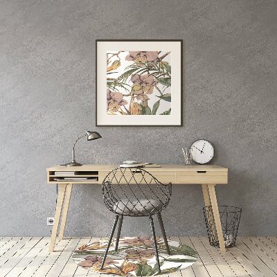 Office chair mat Botanical leaves