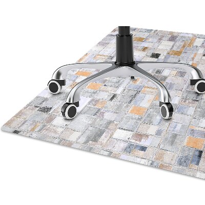Chair mat floor panels protector colorful tiles