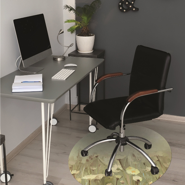 Computer chair mat Field flowers