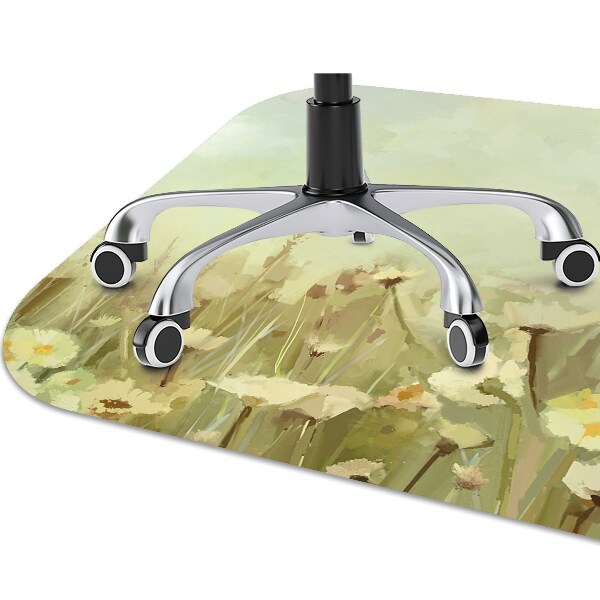 Computer chair mat Field flowers
