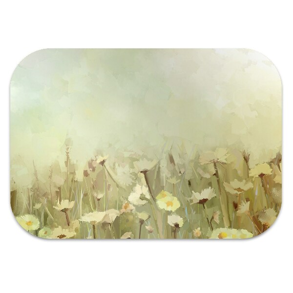 Computer chair mat Field flowers