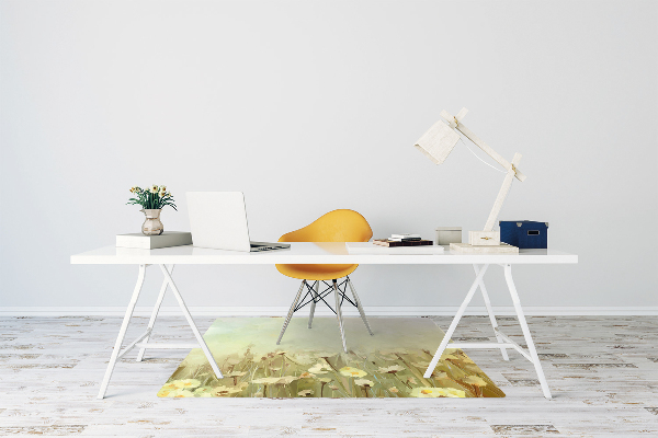 Computer chair mat Field flowers