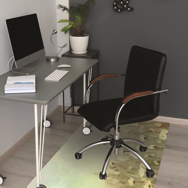 Computer chair mat Field flowers