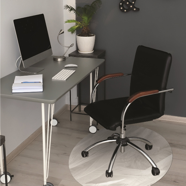 Office chair floor protector Beautiful white feathers
