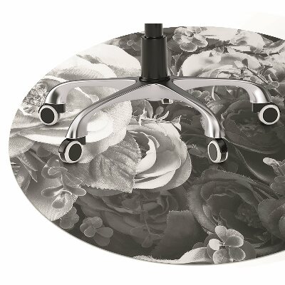 Office chair floor protector retro roses