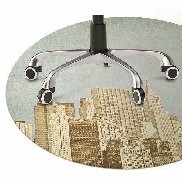 Office chair floor protector Manhattan skyscrapers