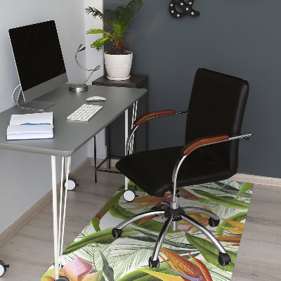 Office chair floor protector tropical plants