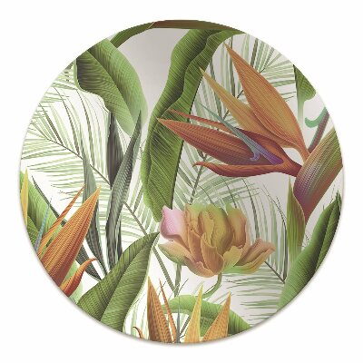 Office chair floor protector tropical plants