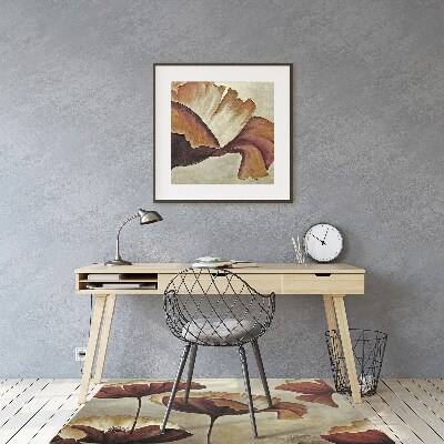 Chair mat Painting large poppies
