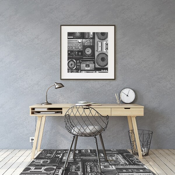 Office chair floor protector Old school boombox