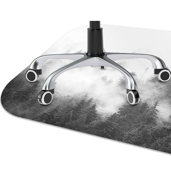 Desk chair mat misty forest