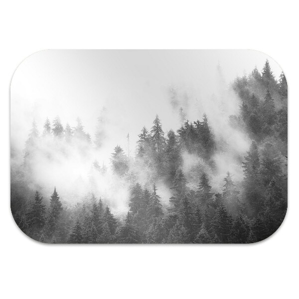 Desk chair mat misty forest
