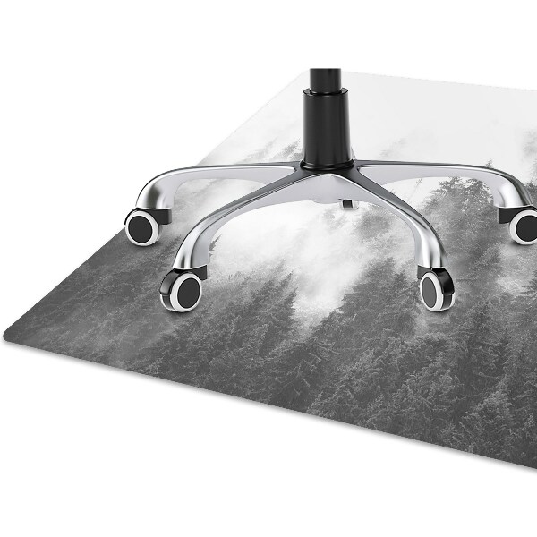 Desk chair mat misty forest