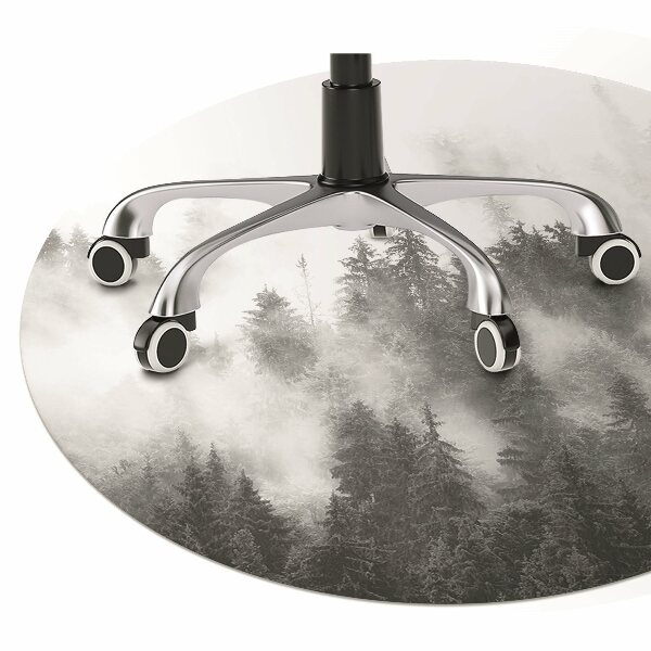 Desk chair mat misty forest