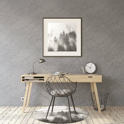 Desk chair mat misty forest