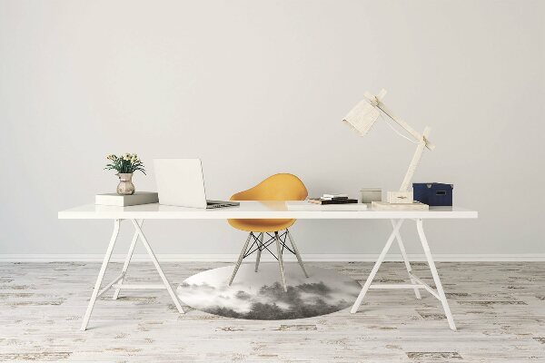 Desk chair mat misty forest