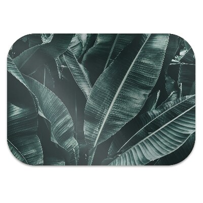 Office chair mat exotic leaves