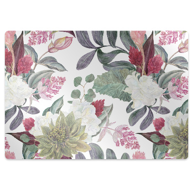 Office chair mat Colorful flowers