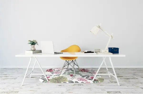 Office chair mat Colorful flowers