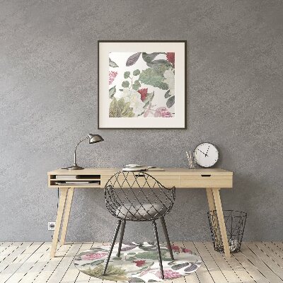 Office chair mat Colorful flowers