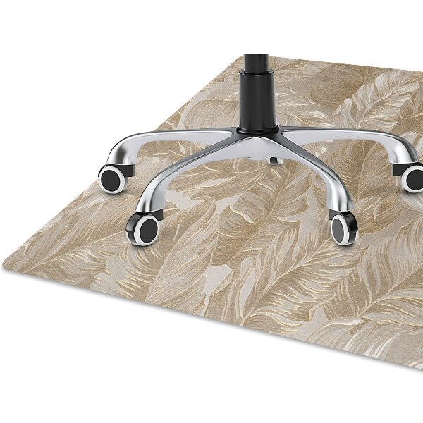 Computer chair mat golden leaves