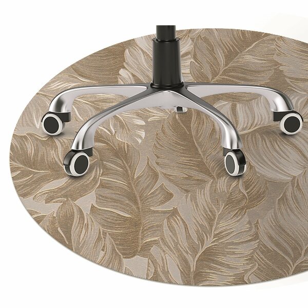 Computer chair mat golden leaves
