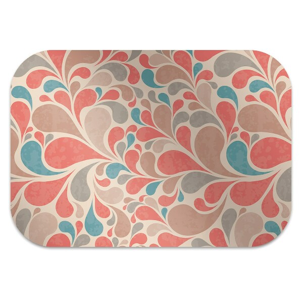 Office chair floor protector colorful teardrops