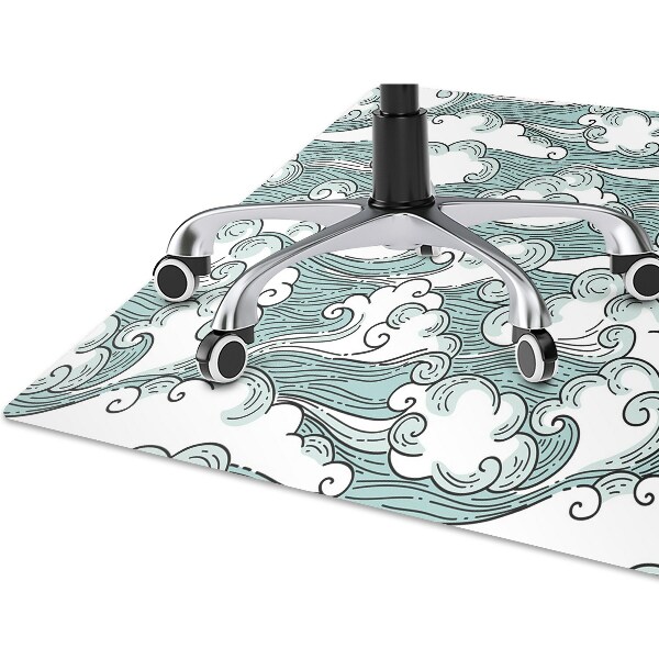 Office chair floor protector windy sky