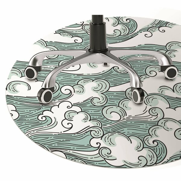 Office chair floor protector windy sky
