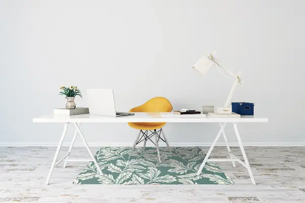 Office chair floor protector elegant leaf