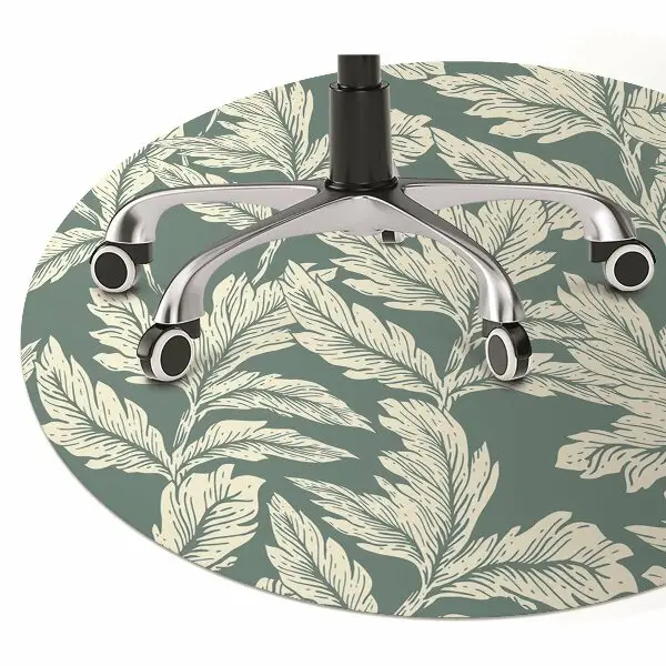 Office chair floor protector elegant leaf