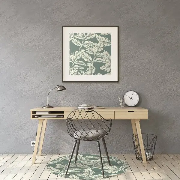 Office chair floor protector elegant leaf
