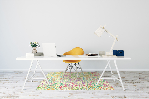 Office chair mat Moroccan pattern