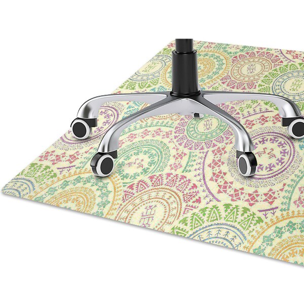 Office chair mat Moroccan pattern