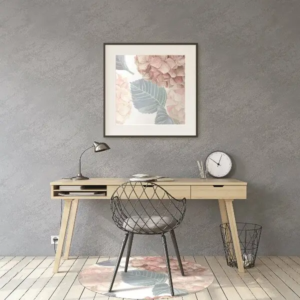 Office chair floor protector Hydrangea