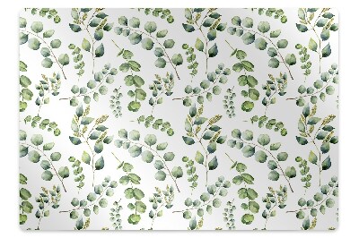 Desk chair mat eucalyptus