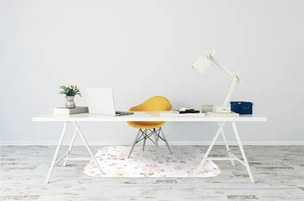 Office chair mat watercolor flowers