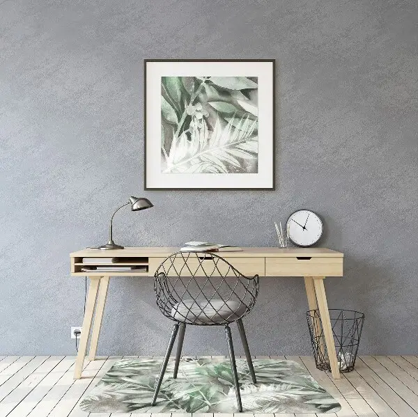 Office chair mat Leaves from the tropics