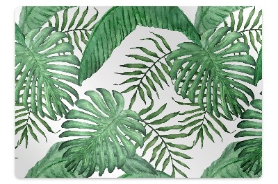 Desk chair mat Palm leaves