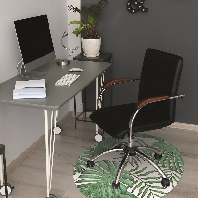 Desk chair mat Palm leaves