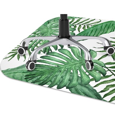 Desk chair mat Palm leaves