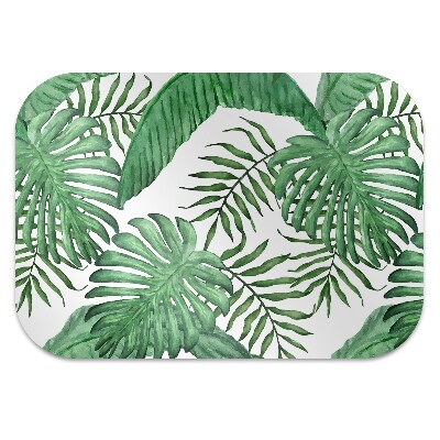 Desk chair mat Palm leaves