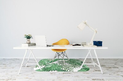 Desk chair mat Palm leaves