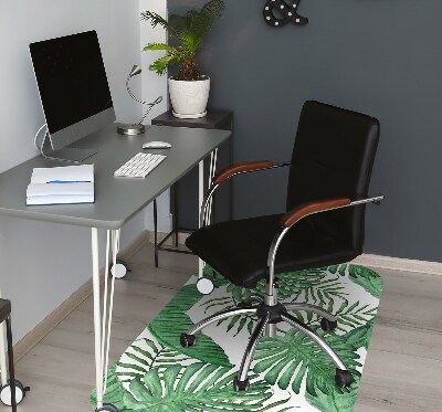 Desk chair mat Palm leaves