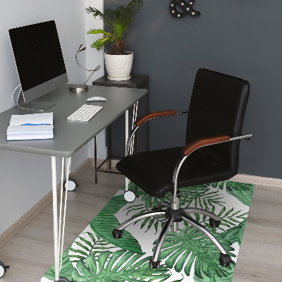 Desk chair mat Palm leaves