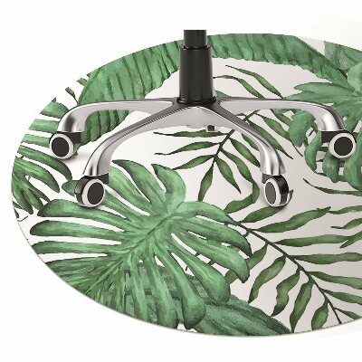 Desk chair mat Palm leaves