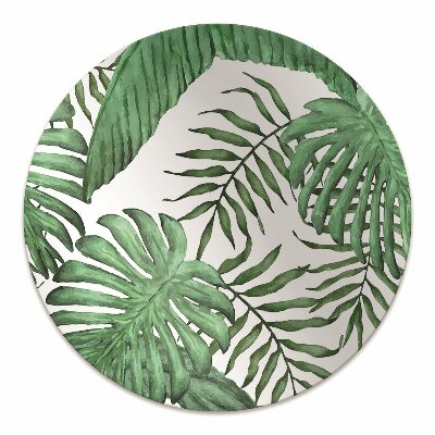 Desk chair mat Palm leaves