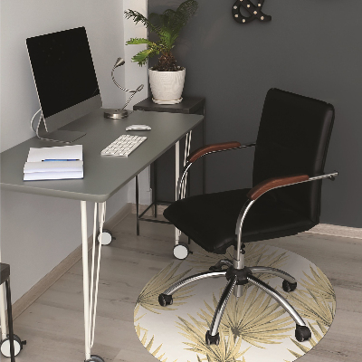 Office chair mat tropical leaves