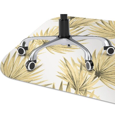 Office chair mat tropical leaves